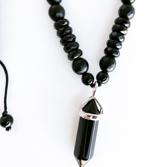 Men’s 24” Blue Goldstone Necklace - Picture 2 of 3